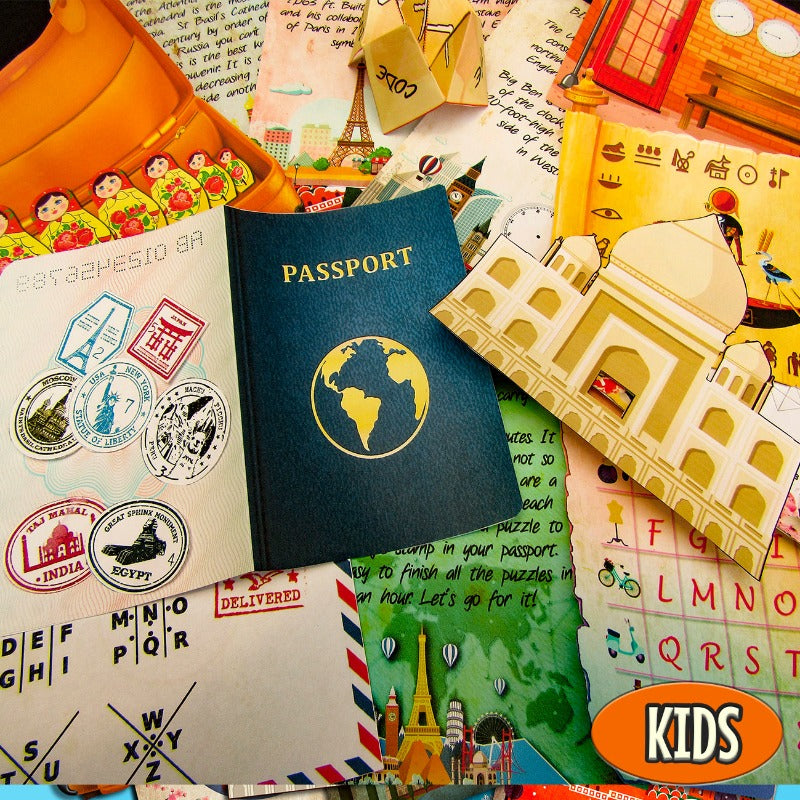 KIDS ESCAPE ROOM AROUND THE WORLD - PRINT AND PLAY - The Game Room