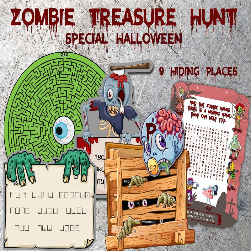ZOMBIES TREASURE HUNT FOR KIDS - The Game Room
