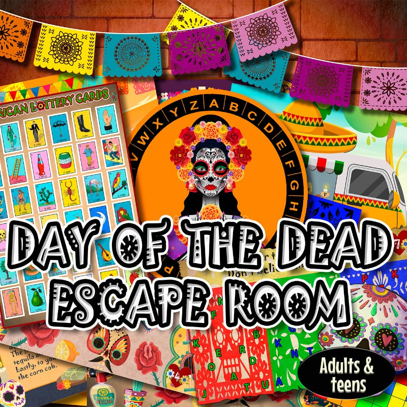 HALLOWEEN ESCAPE ROOM - DAY OF DEAD - PRINT AND PLAY - ESCAPE ROOM FOR TEENS