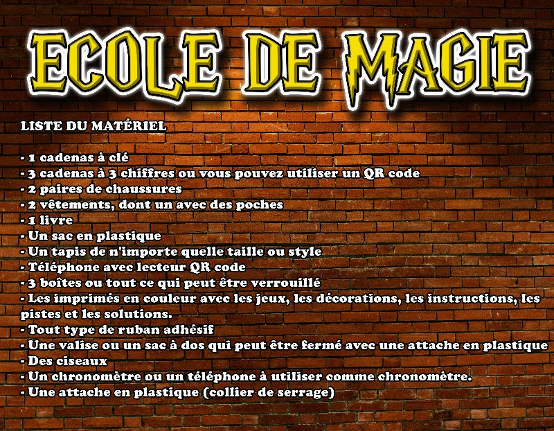 ÉCOLE DE MAGIE ESCAPE GAME - The Game Room