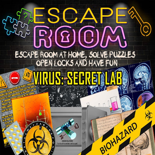 VIRUS, SECRET LAB ESCAPE ROOM - TEENS AND ADULTS - A REAL EXPERIENCE AT HOME - The Game Room
